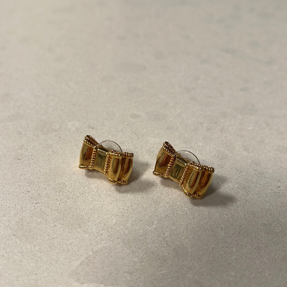 Kate Spade gold bow earrings